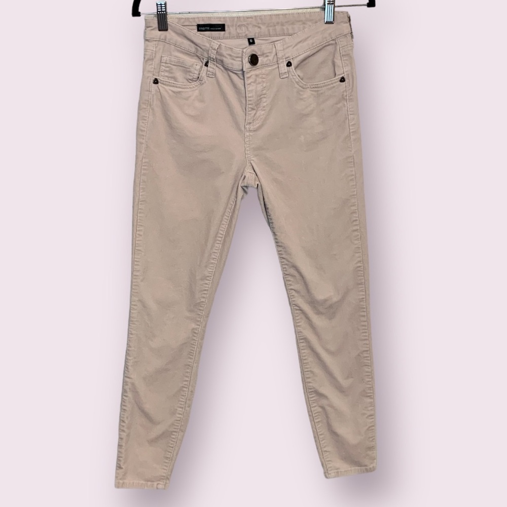 Kut From The Kloth Brigitte Ankle Skinny Corduroy Pants Blush Beige Pink Size 6